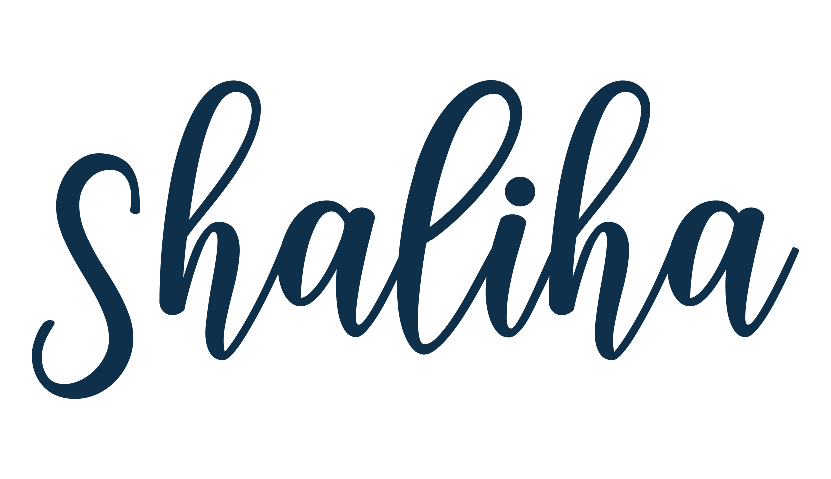Shaliha, script calligraphy fancy decorative font preview