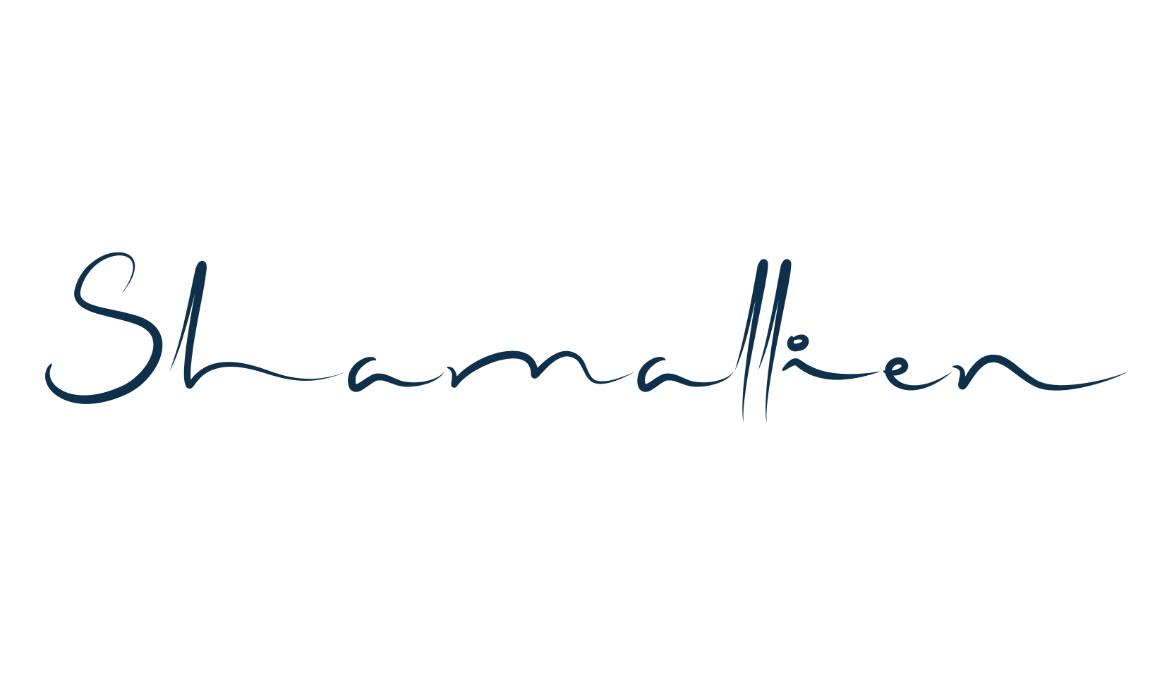 Shamallien, script handwritten fancy decorative calligraphy font preview
