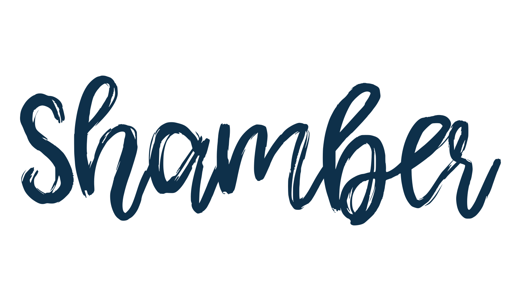 Shamber, brush font preview