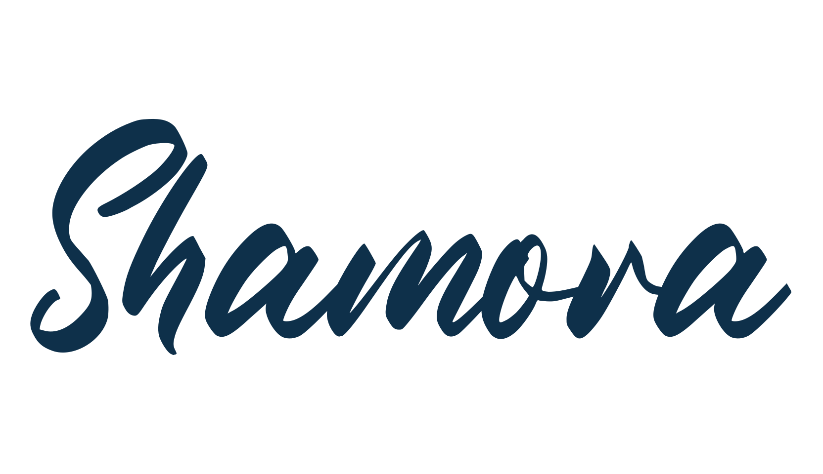 Shamora, script calligraphy fancy decorative font preview