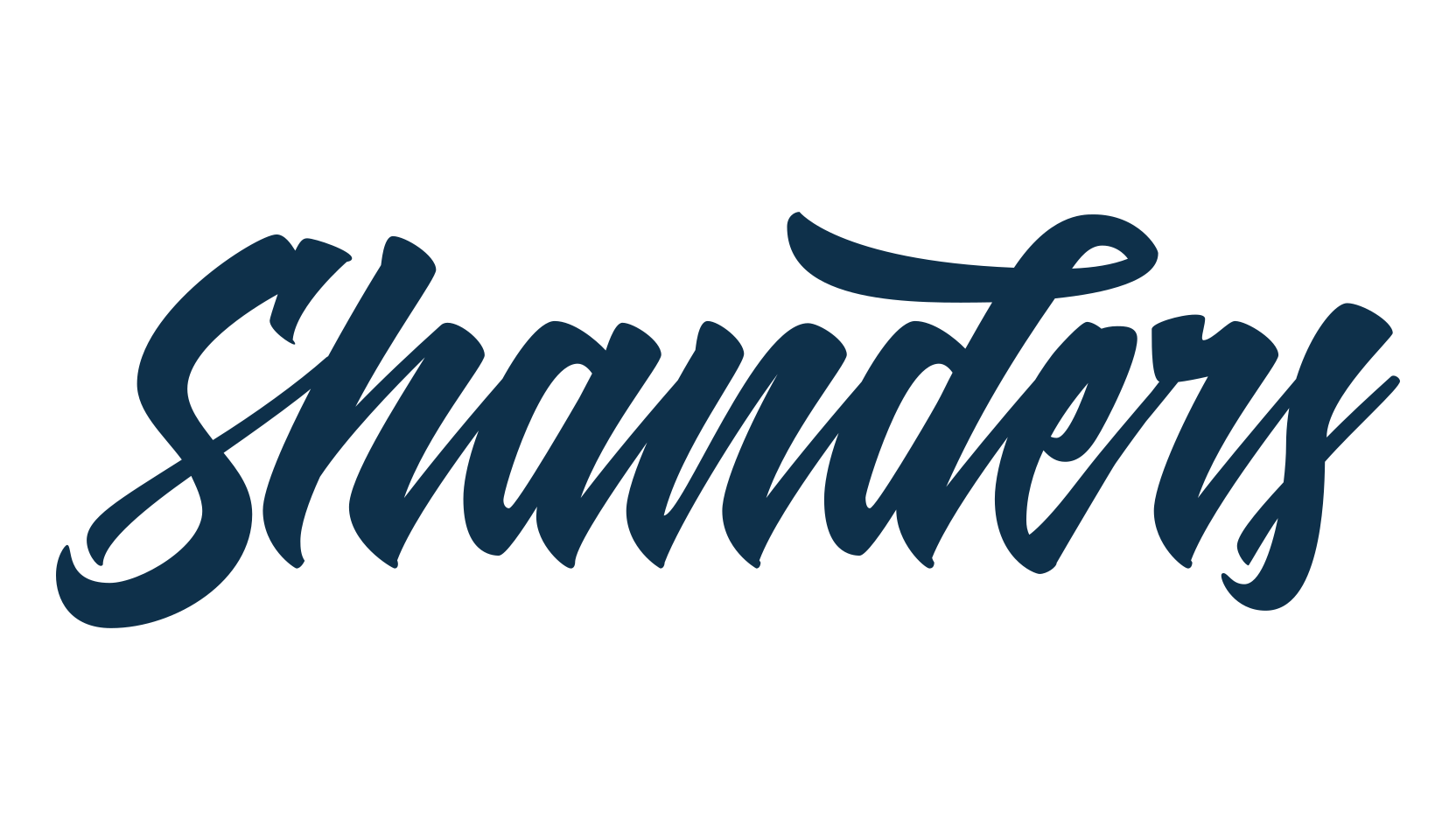 Shanders, brush font preview