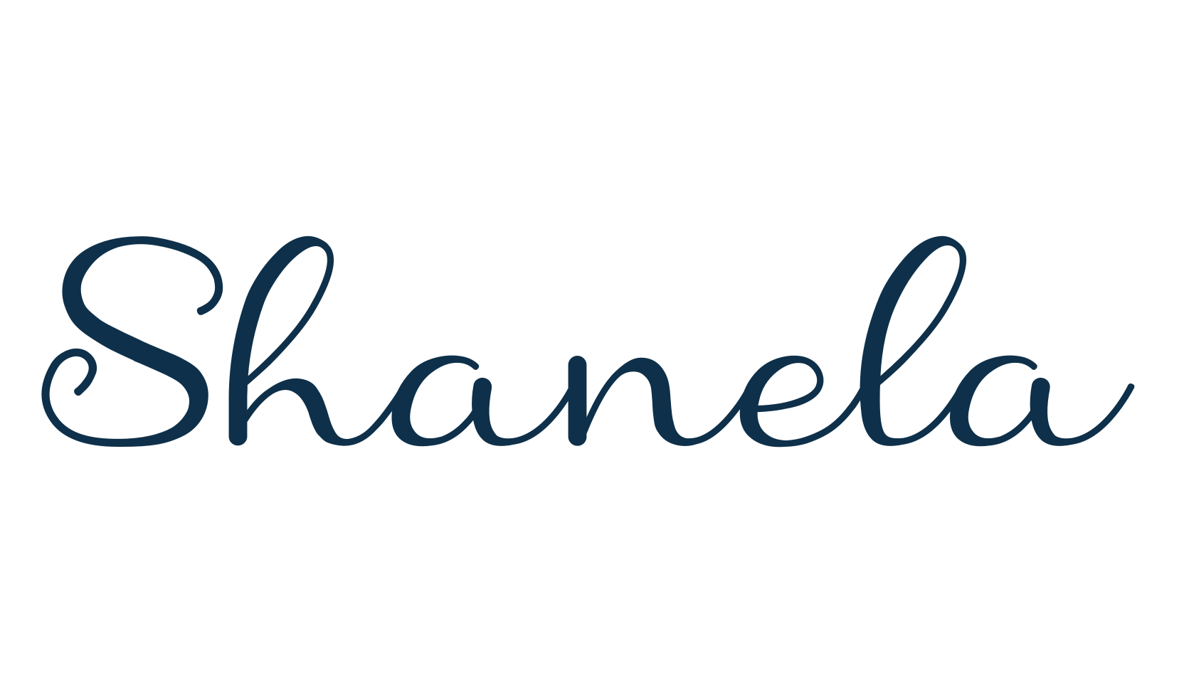 Shanela, script calligraphy fancy decorative font preview