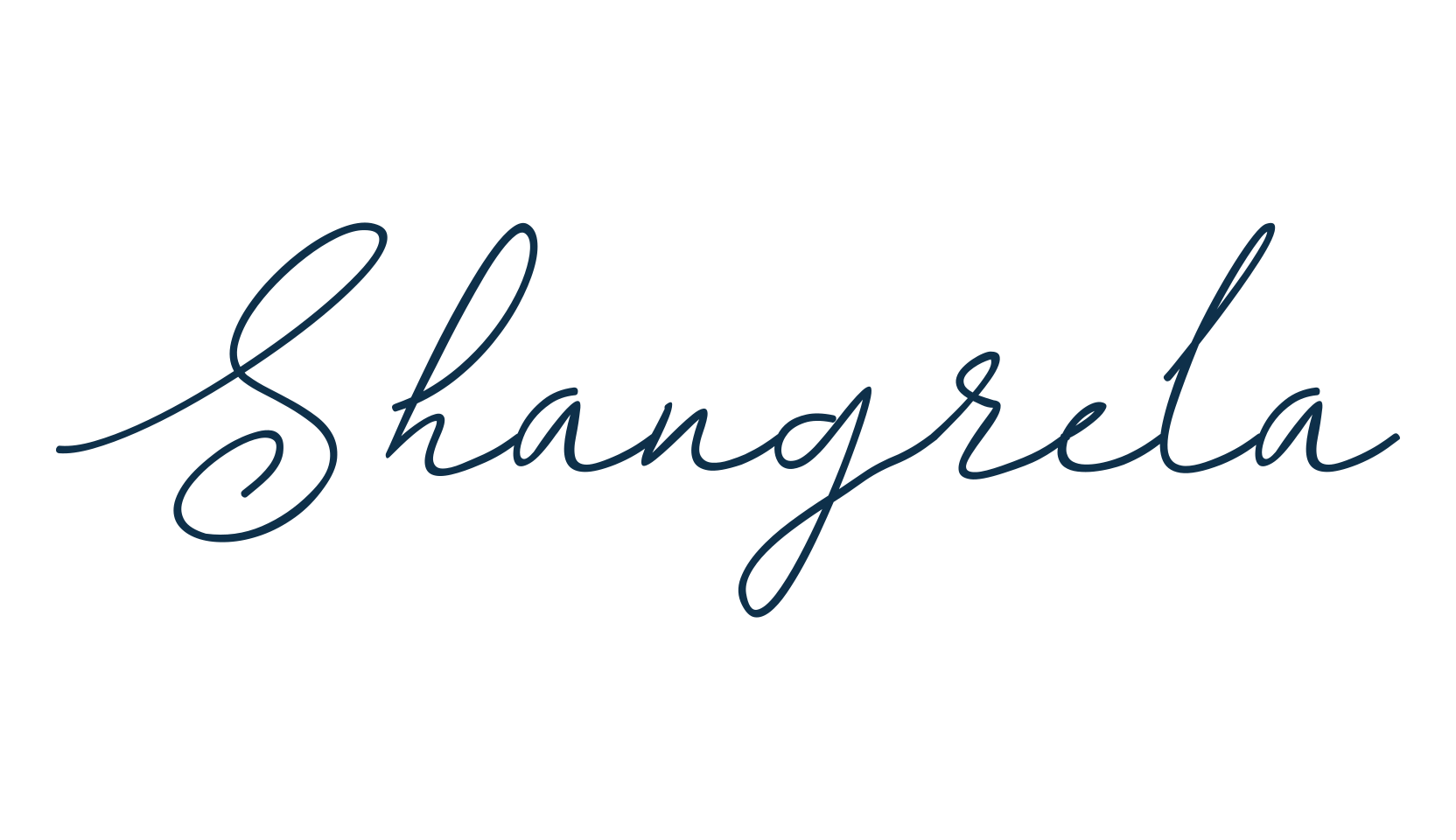 Shangrela, script calligraphy fancy decorative font preview