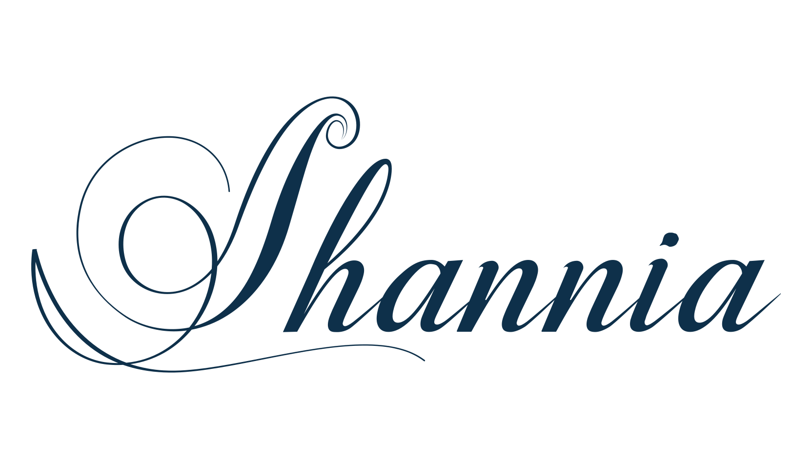 Shannia, script calligraphy fancy decorative font preview