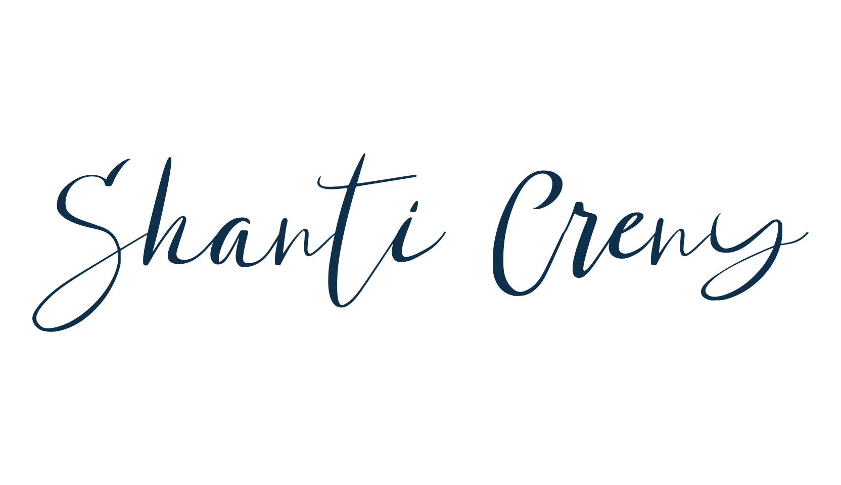 Shanti Creny, script handwritten fancy decorative calligraphy font preview