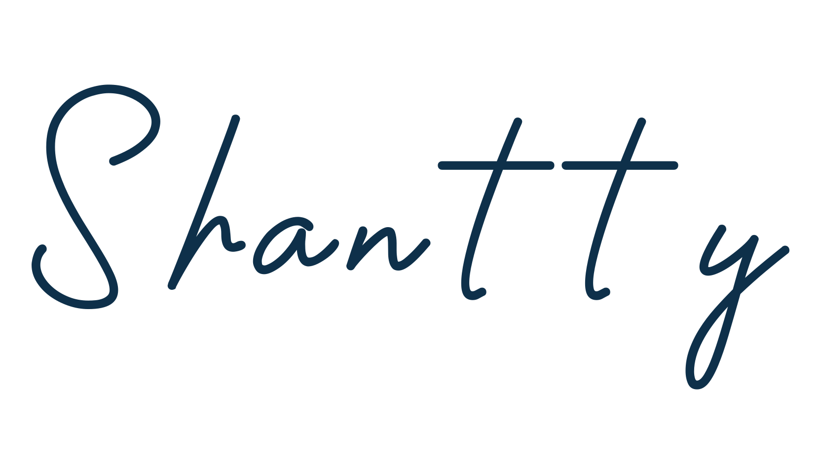 Shantty, handwriting font preview