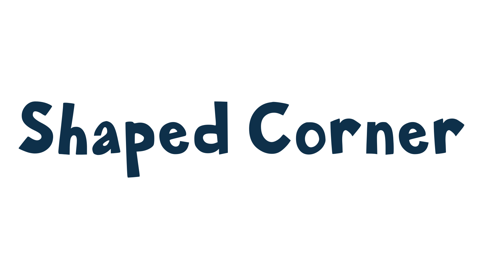 Shaped Corner, fancy cartoon decorative comic font preview