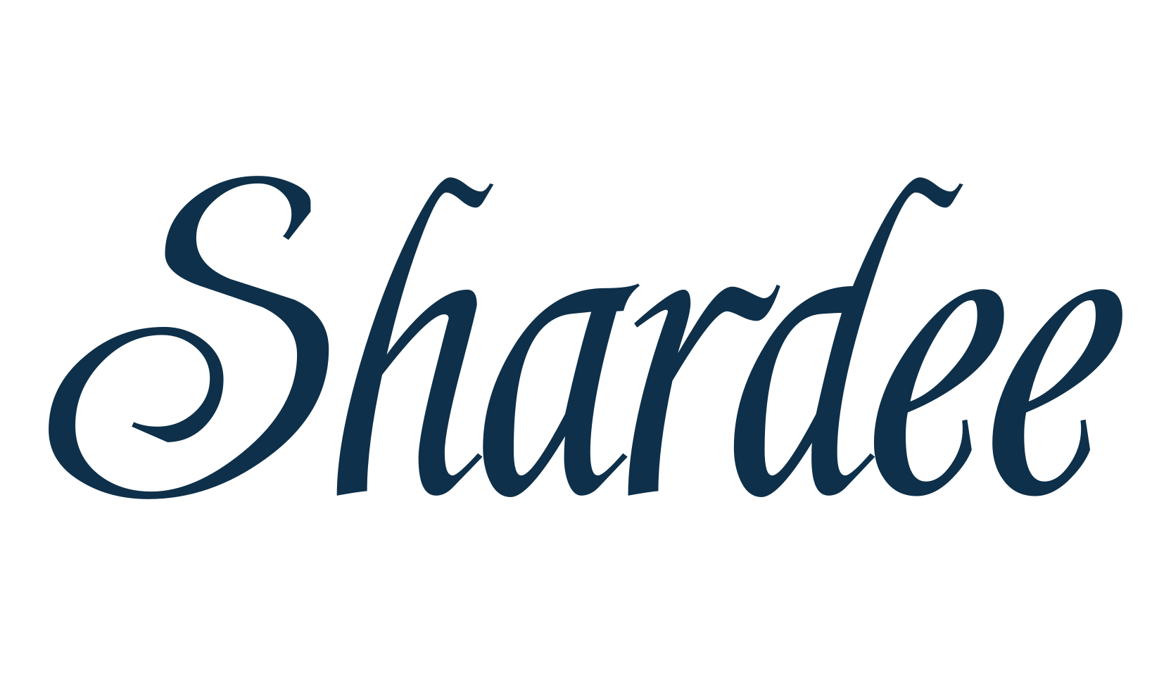Shardee, calligraphy font preview