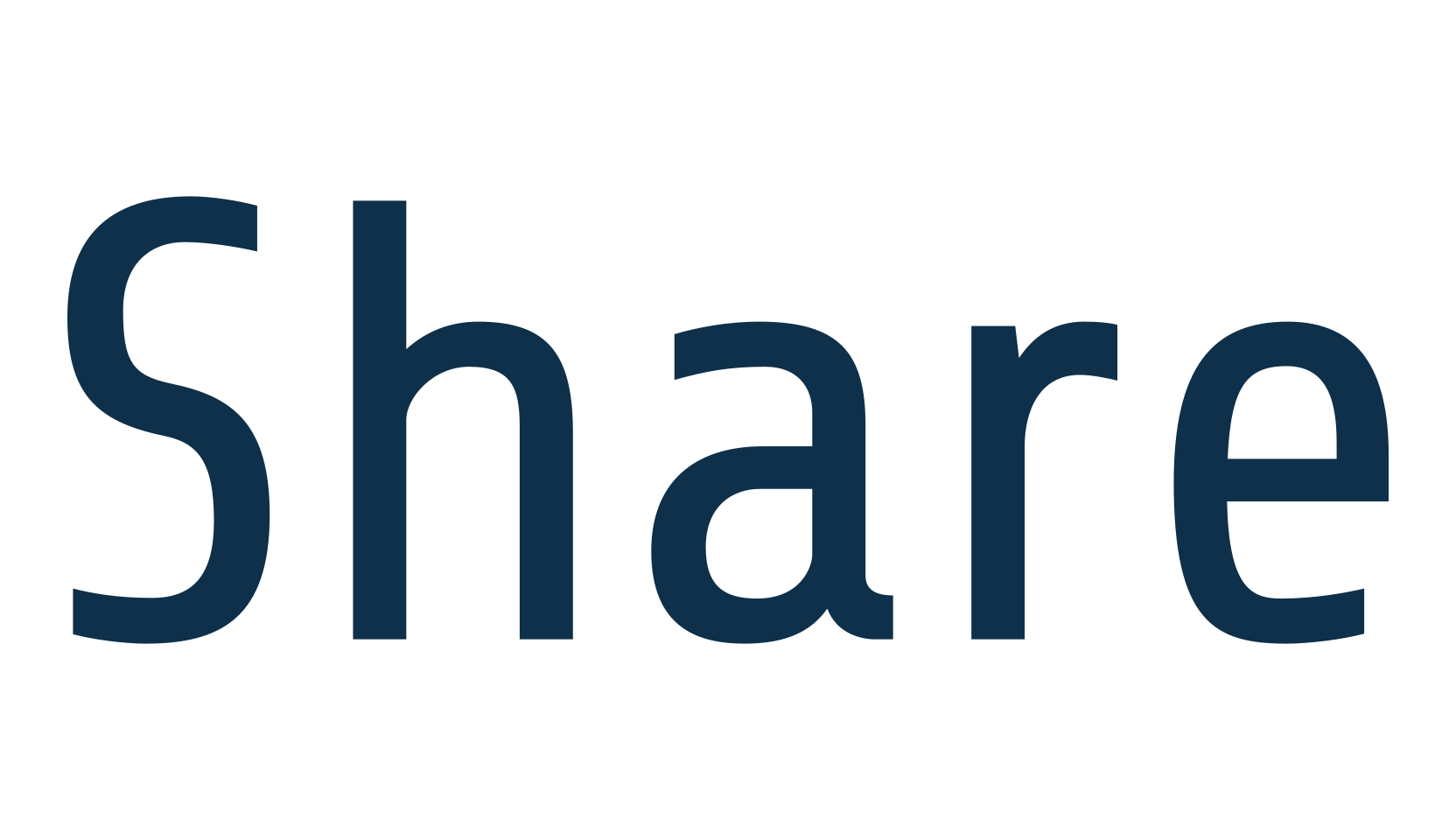 Share, basic sans serif font preview