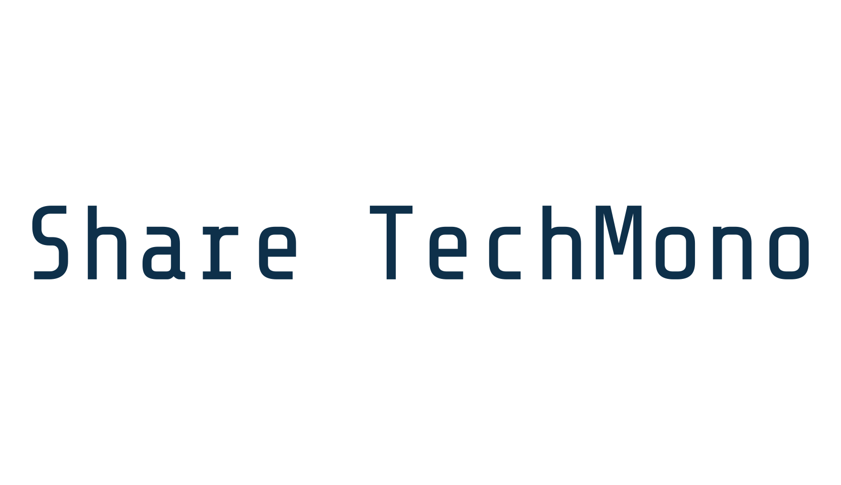 Share TechMono, fixed width font preview