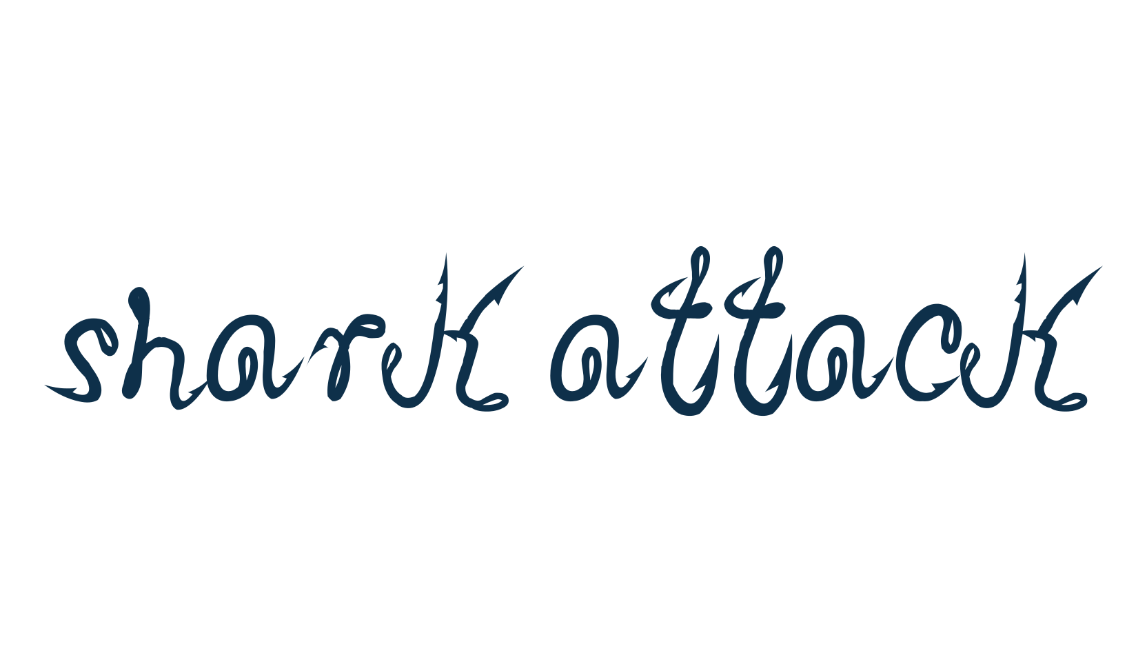 Shark Attack, fancy various decorative font preview