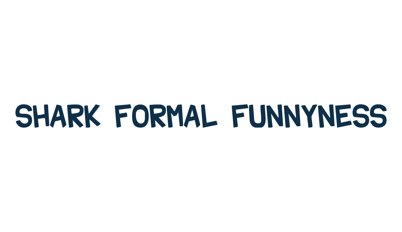Shark Formal Funnyness, fancy cartoon decorative comic font preview