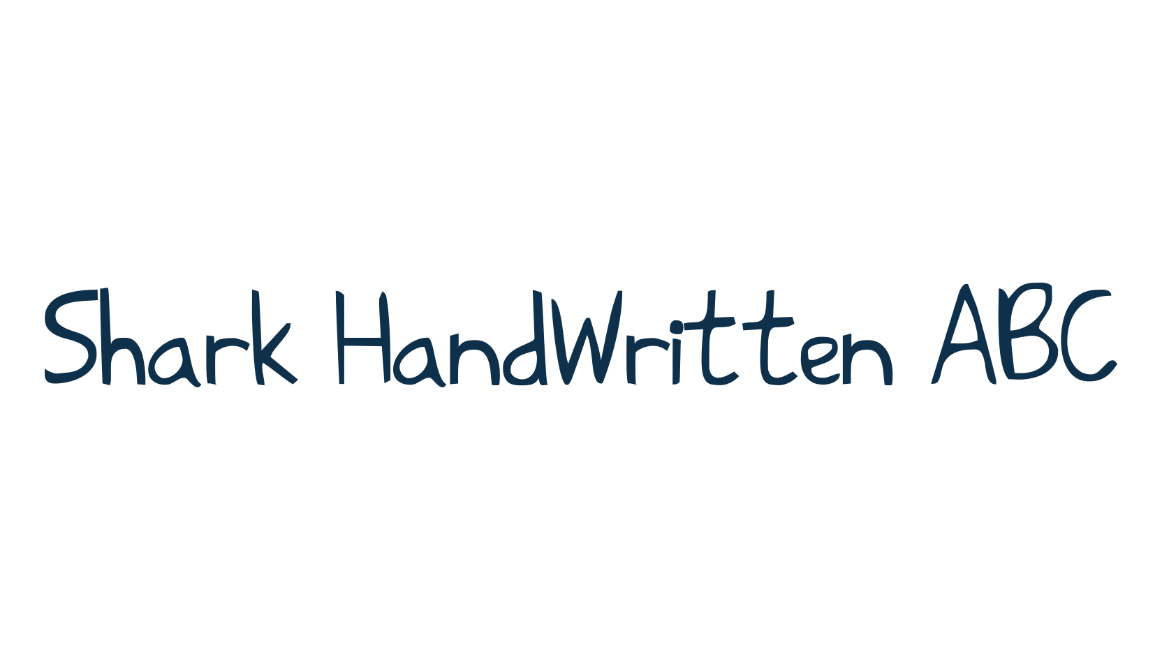 Shark HandWritten ABC, handwriting font preview