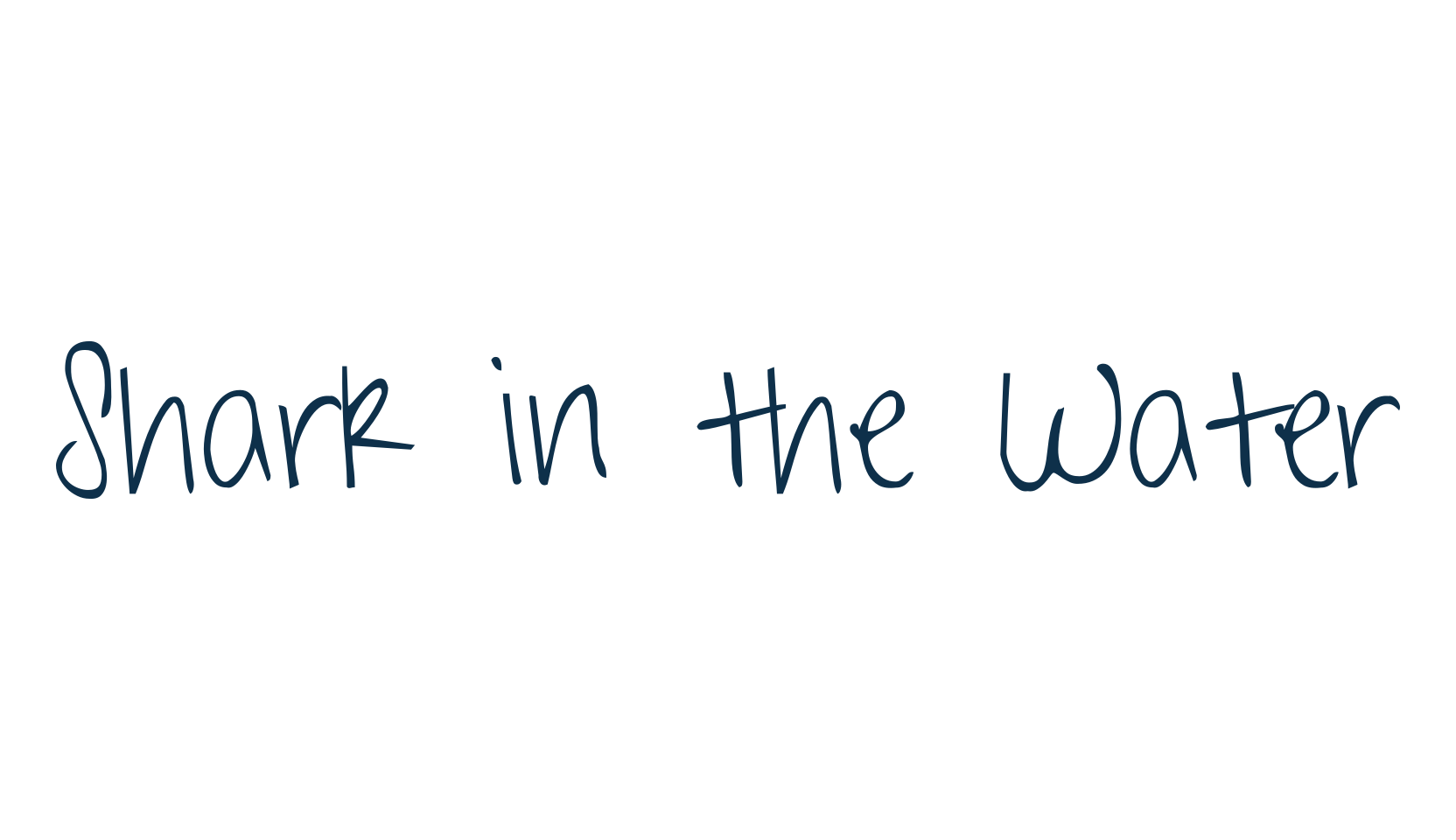 Shark in the Water, script handwritten fancy decorative calligraphy font preview