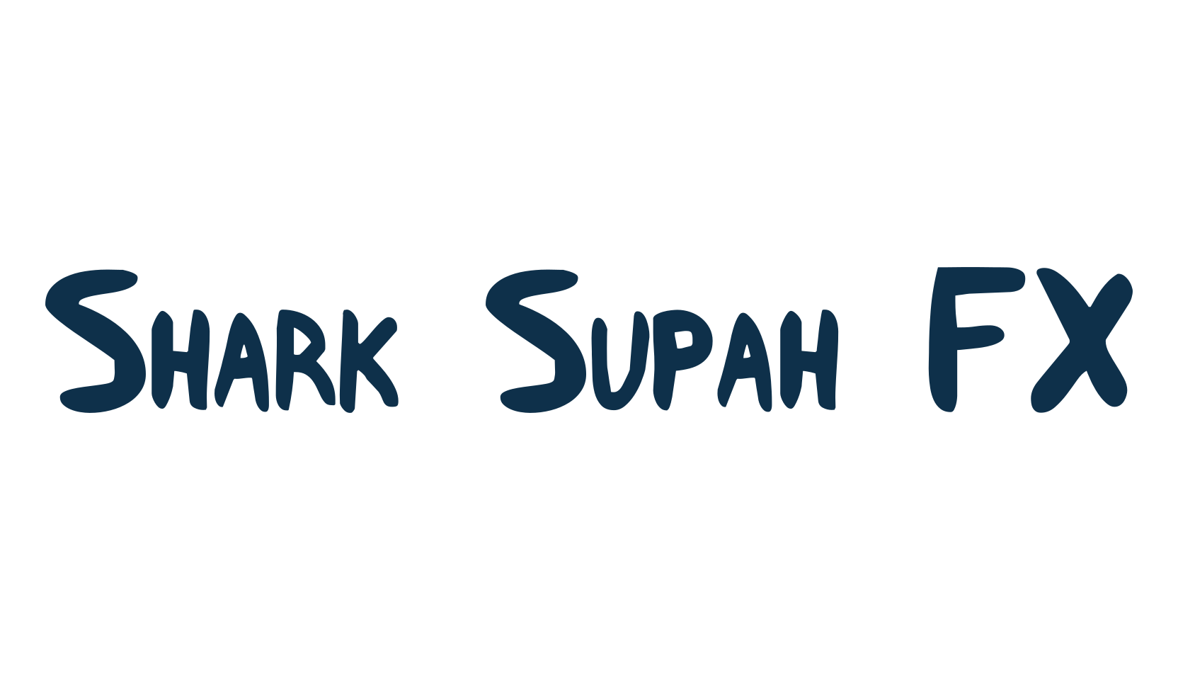 Shark Supah FX, fancy cartoon decorative comic font preview