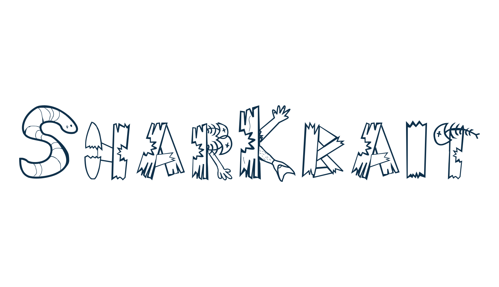 SharKbait, fancy cartoon decorative font preview