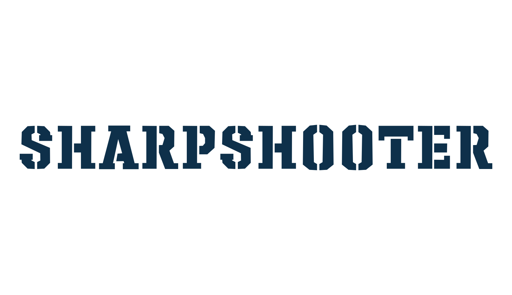 Sharpshooter, stencil, army font preview