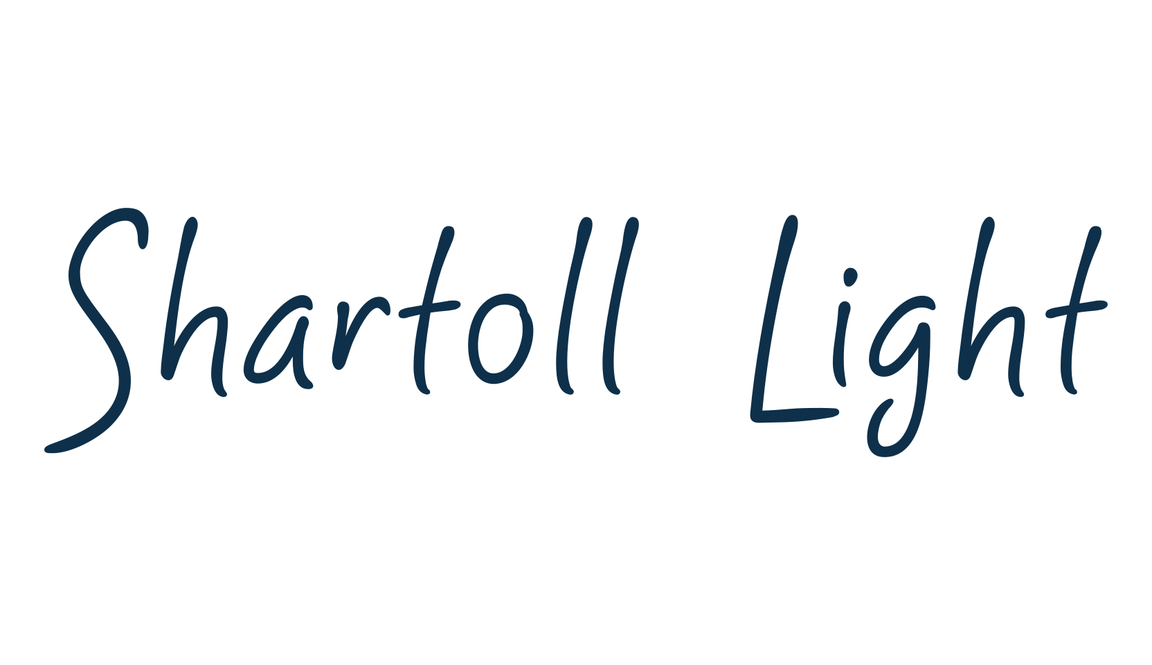 Shartoll Light, script handwritten fancy decorative calligraphy font preview