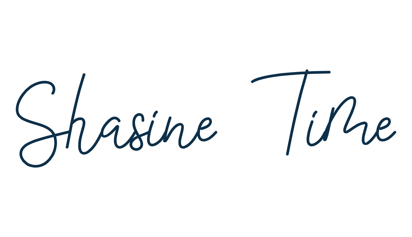 Shasine Time, script handwritten fancy decorative calligraphy font preview