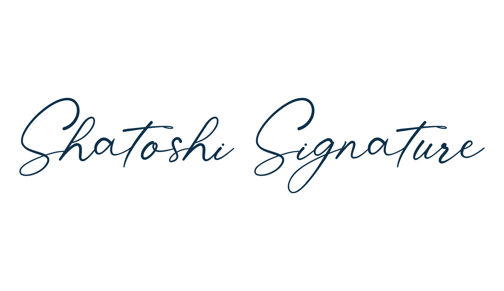 Shatoshi Signature, script handwritten fancy decorative calligraphy font preview