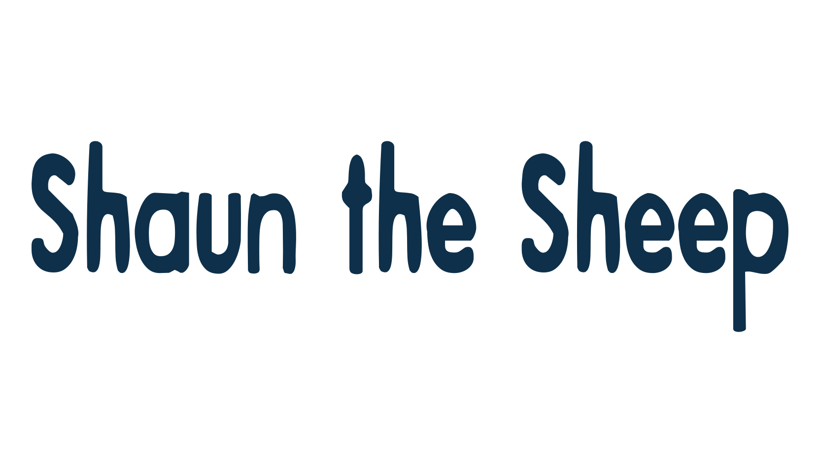 Shaun the Sheep, fancy cartoon decorative comic font preview