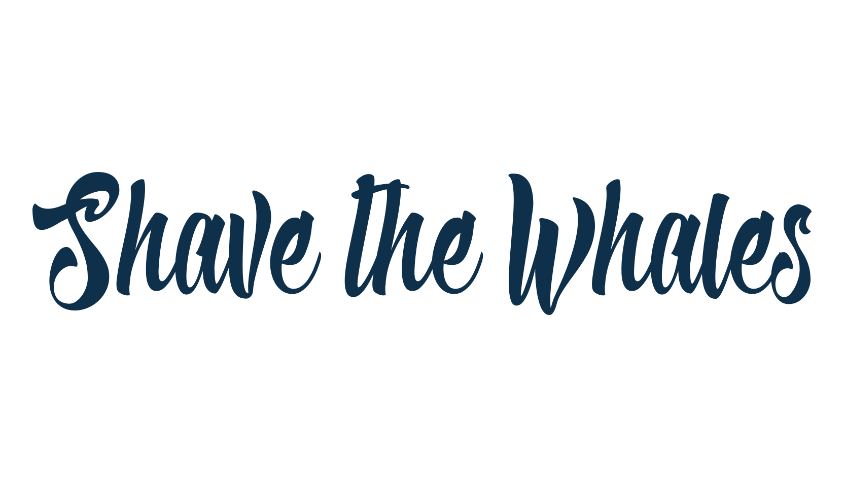 Shave the Whales, script brush fancy decorative calligraphy font preview