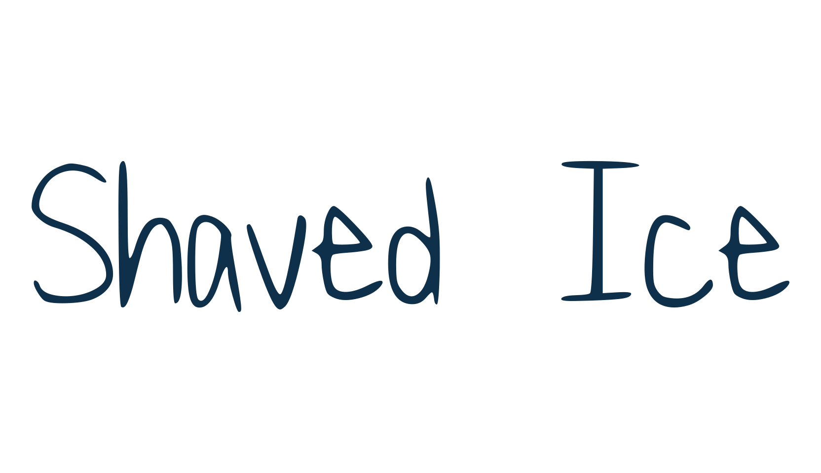 Shaved Ice, script handwritten fancy decorative calligraphy font preview