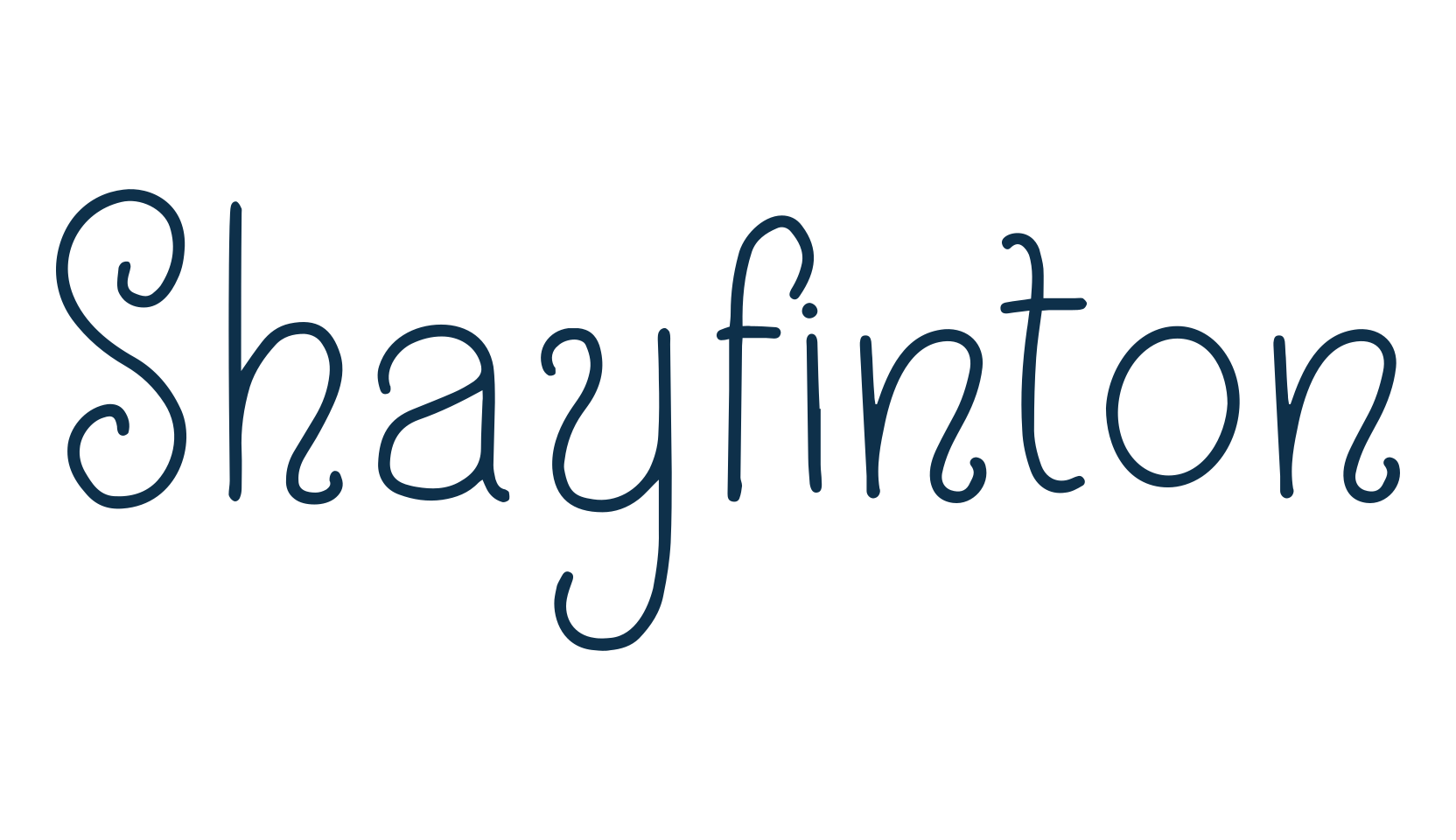 Shayfinton, fancy curly decorative font preview