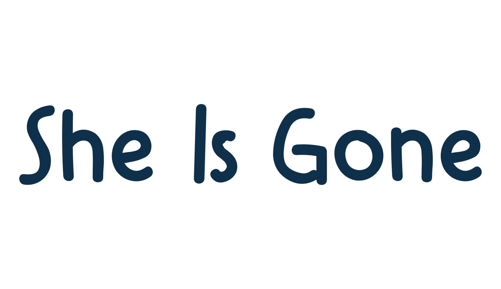 She Is Gone, handwriting font preview