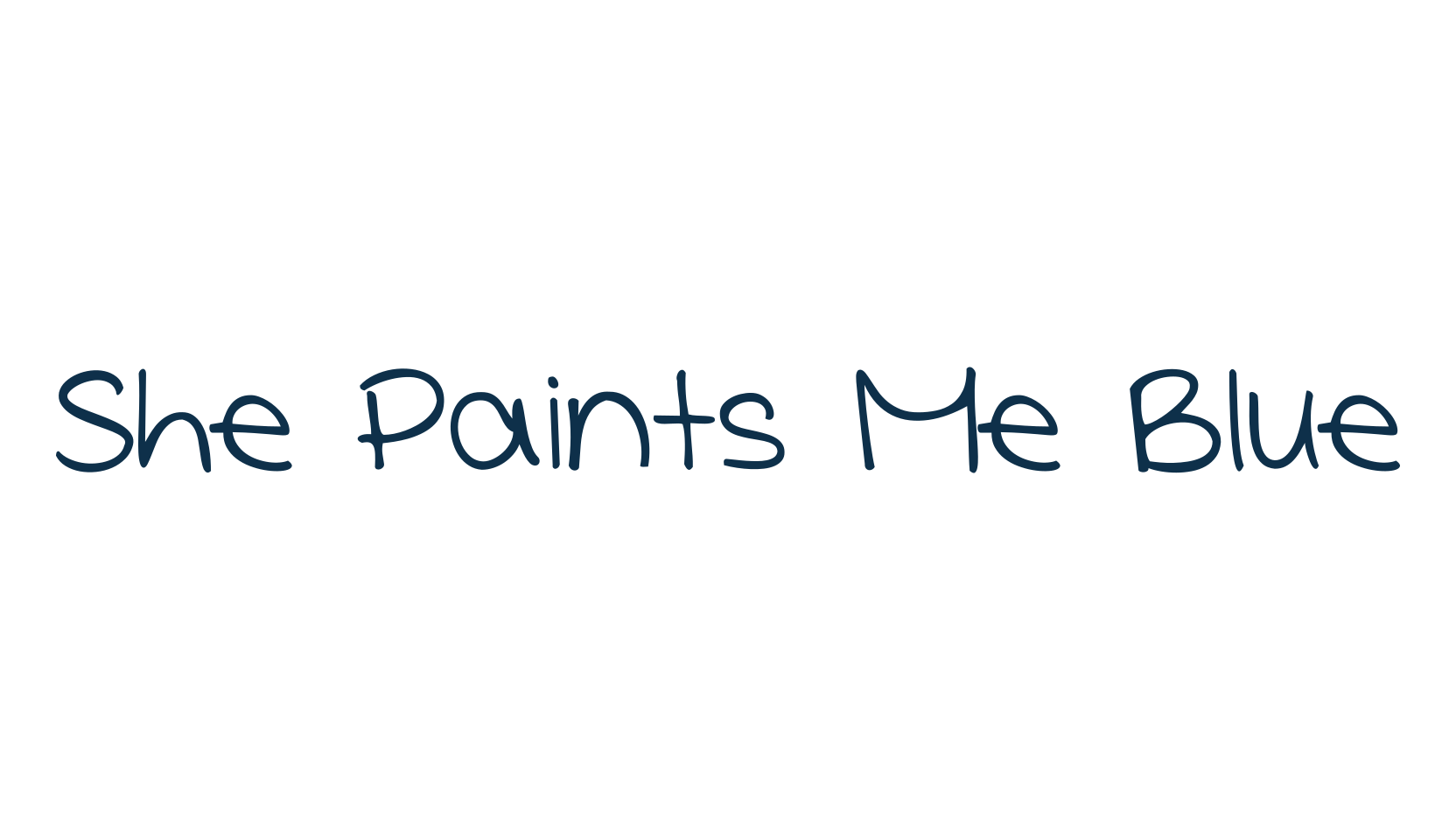 She Paints Me Blue, script handwritten fancy decorative calligraphy font preview