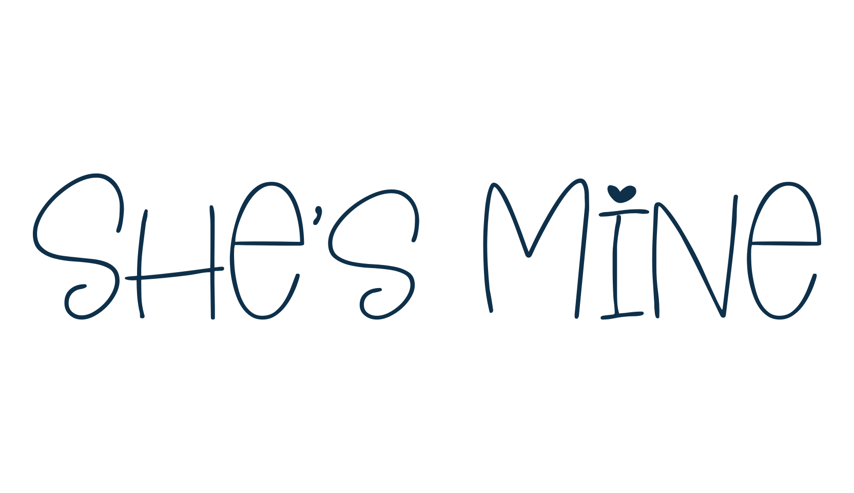 She's Mine, handwriting font preview