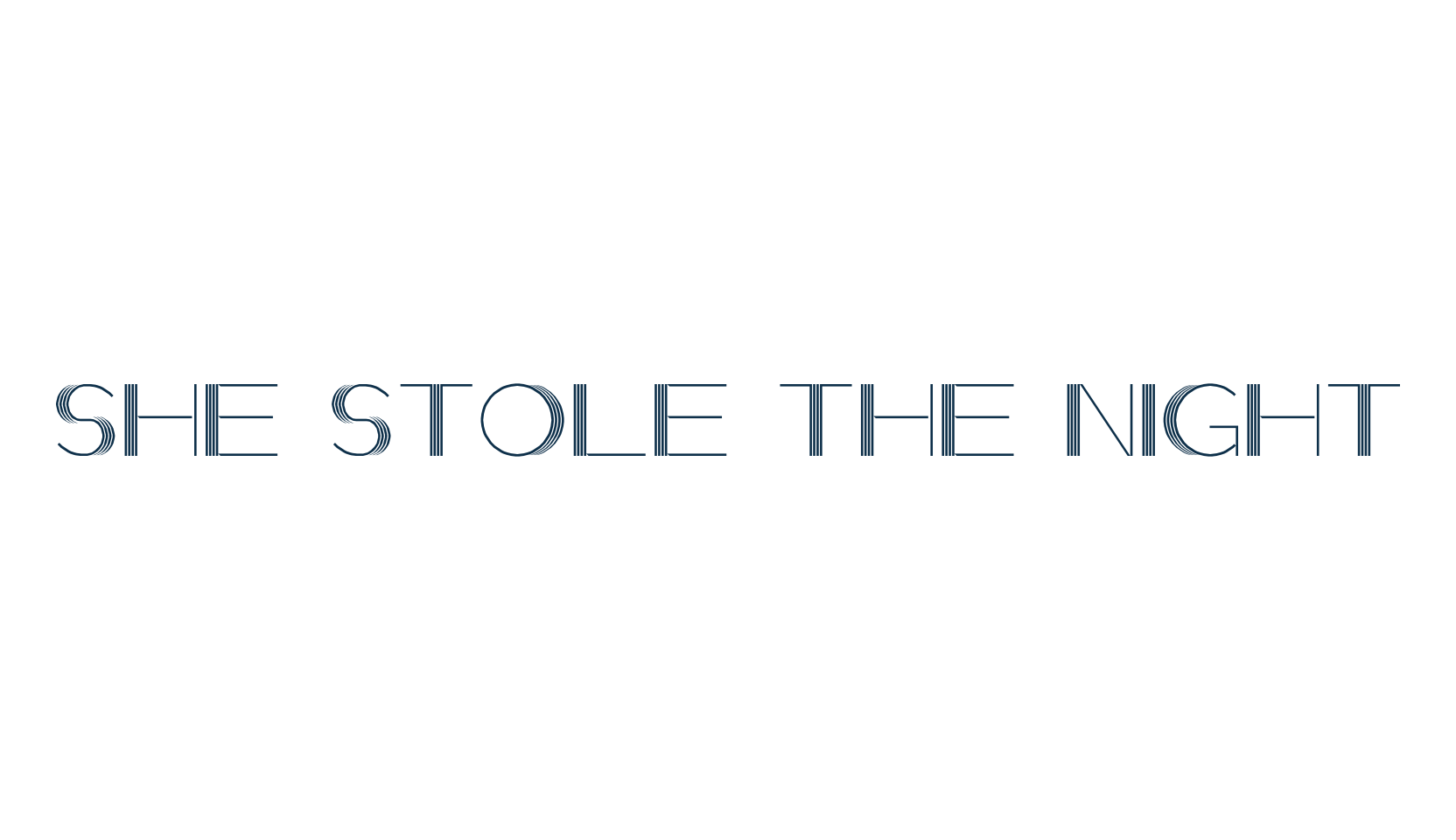 She Stole the Night, fancy retro decorative font preview