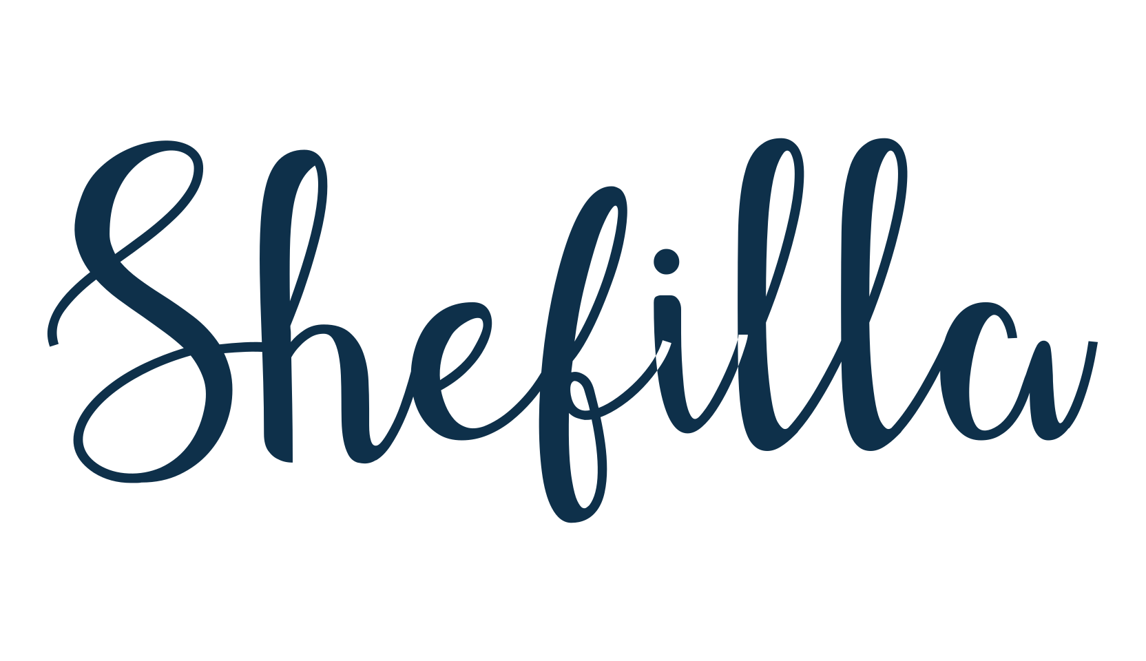 Shefilla, calligraphy font preview
