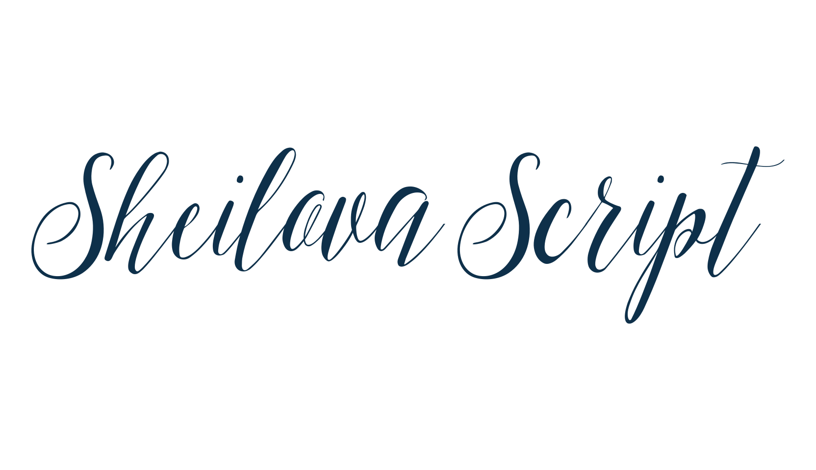 Sheilova Script, script calligraphy fancy decorative font preview
