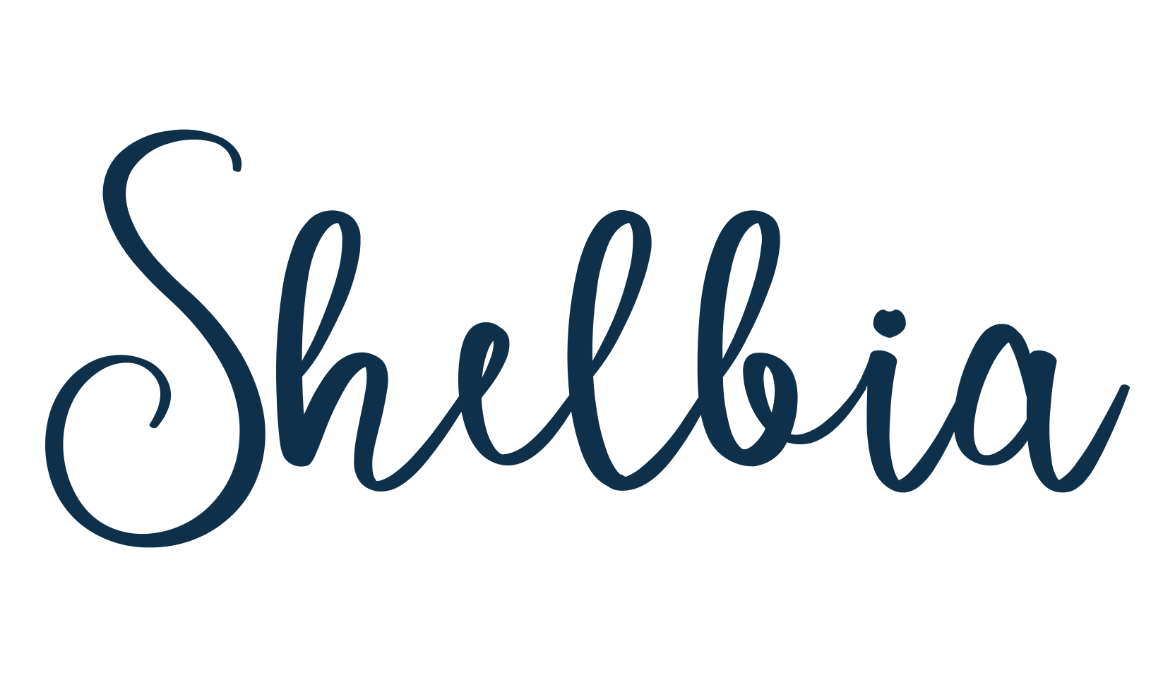 Shelbia, script handwritten fancy decorative calligraphy font preview