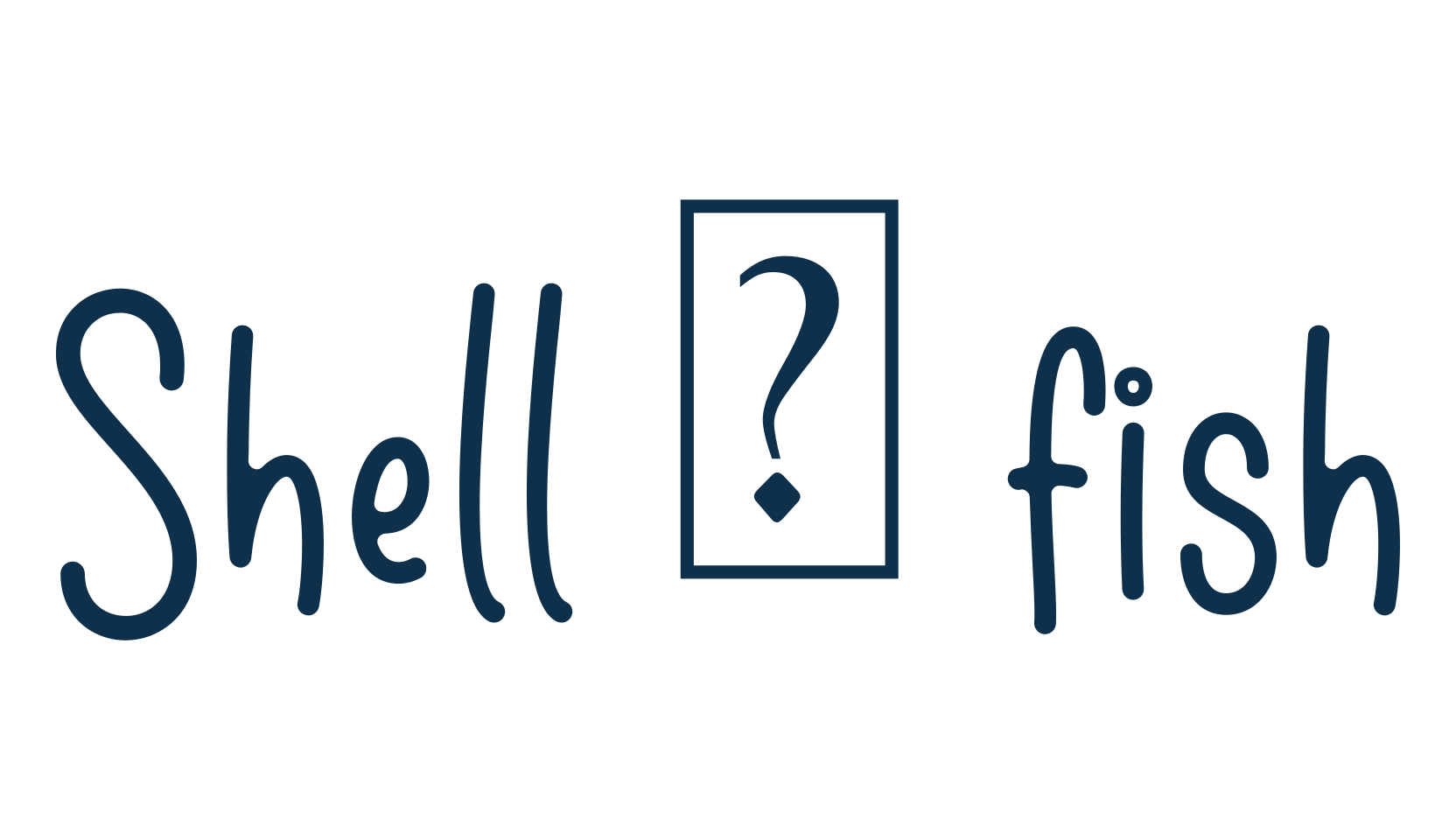 Shell & fish, handwriting font preview