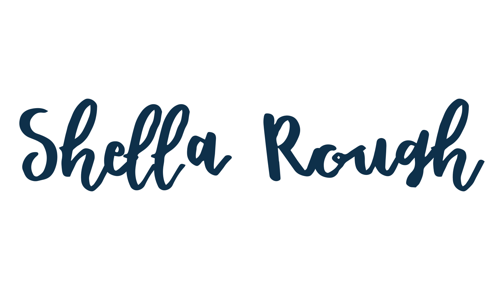 Shella Rough, script brush fancy decorative calligraphy font preview