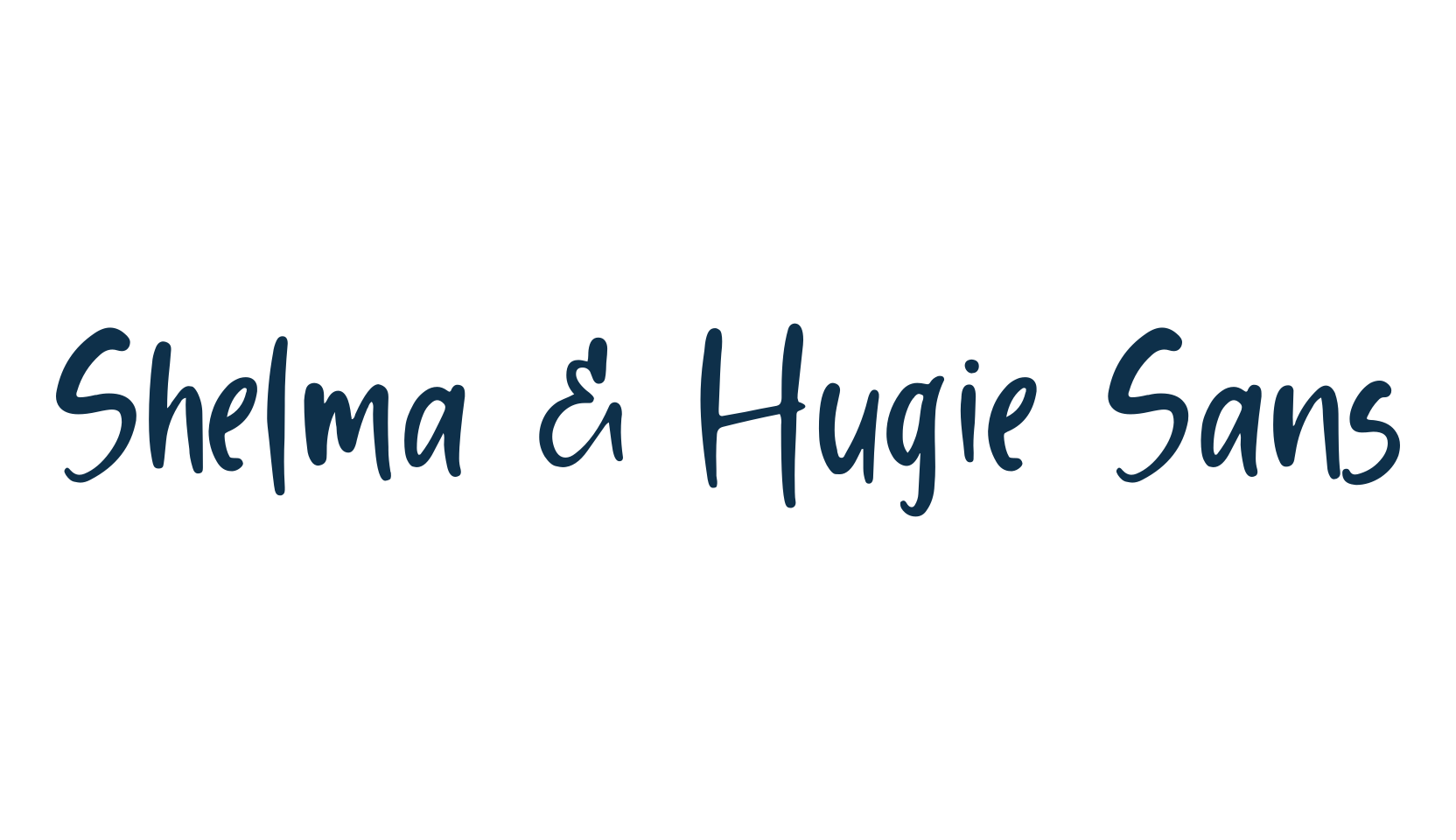 Shelma & Hugie Sans, handwriting font preview