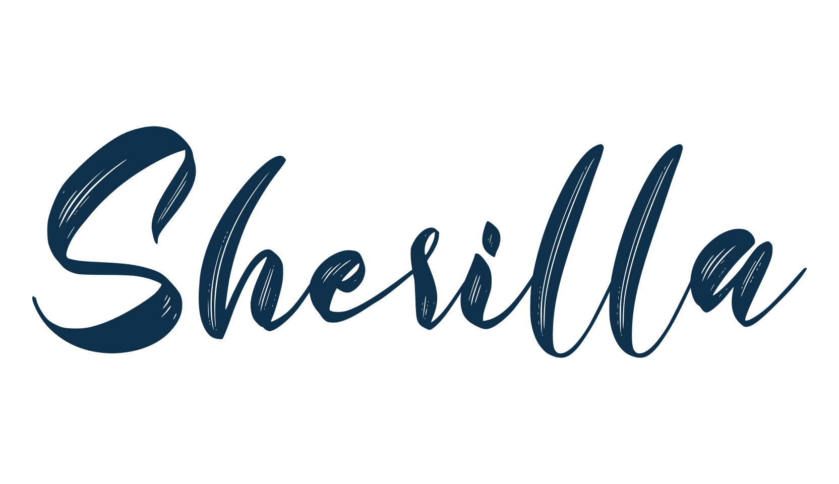 Sherilla, brush font preview