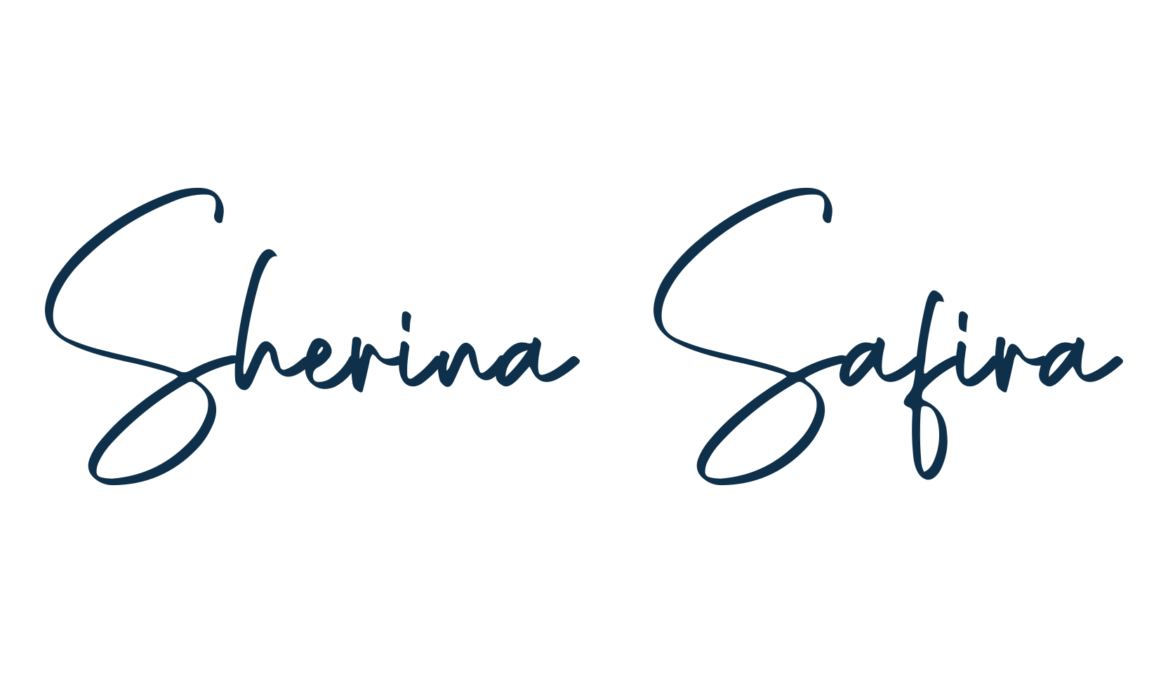 Sherina Safira, script handwritten fancy decorative calligraphy font preview