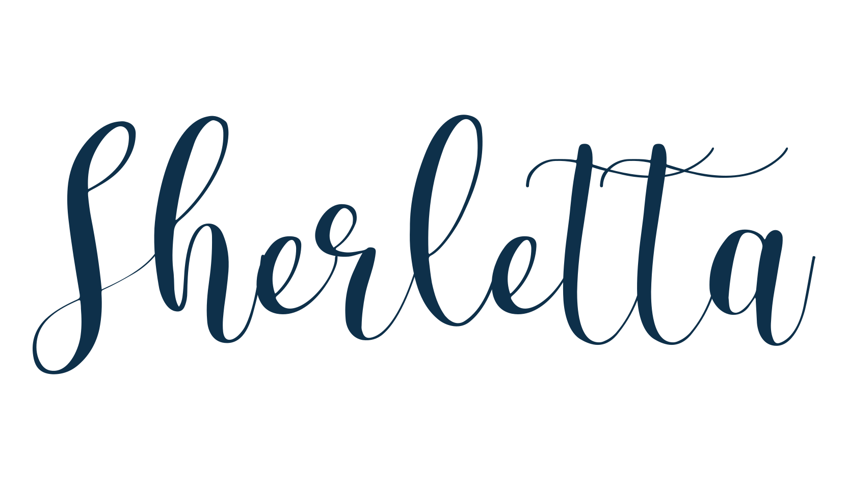 Sherletta, calligraphy font preview