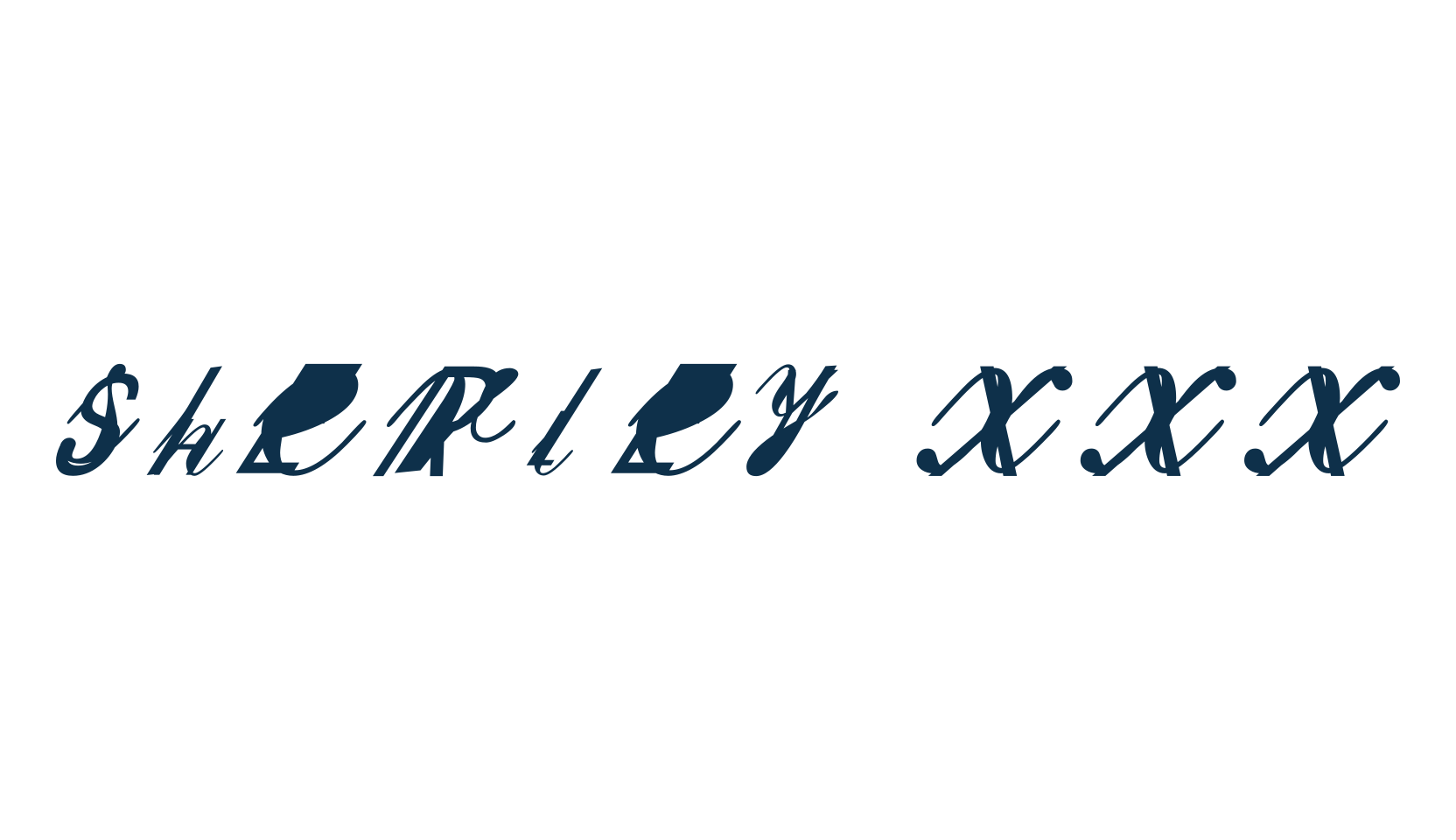 Sherley XXX, fancy distorted decorative font preview