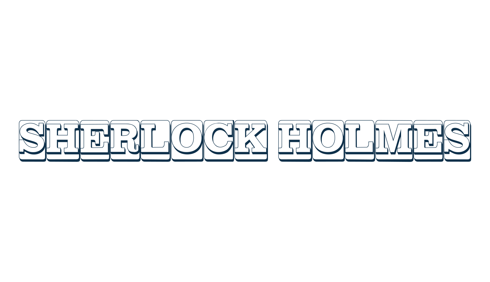 Sherlock Holmes, fancy decorative font preview