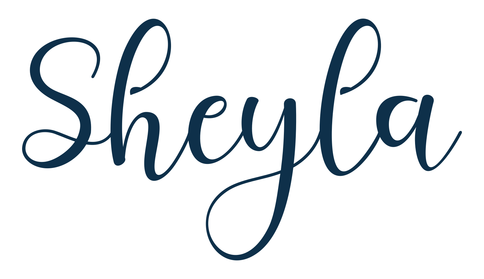 Sheyla, calligraphy font preview