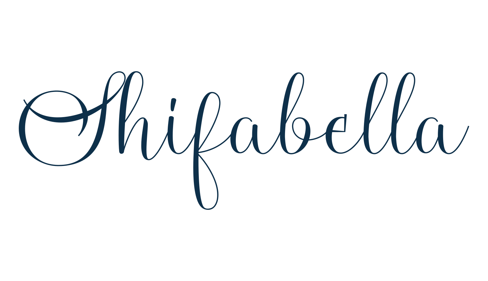 Shifabella, script calligraphy fancy decorative font preview