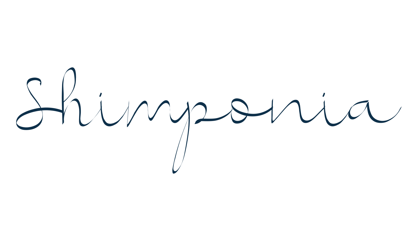 Shimponia, script handwritten fancy decorative calligraphy font preview