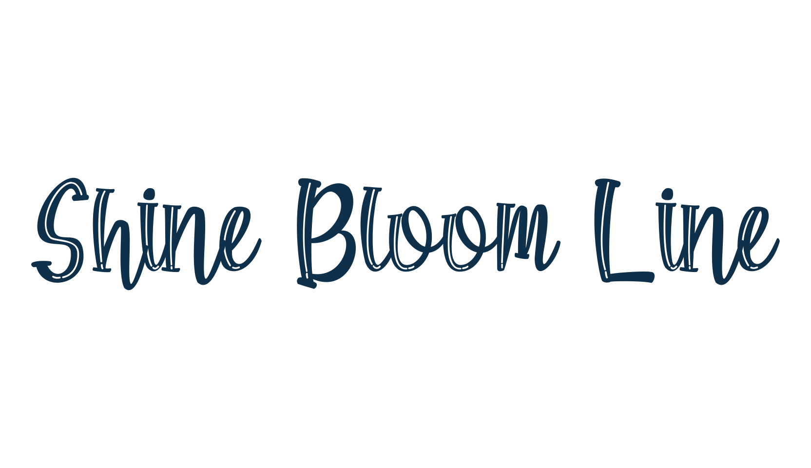 Shine Bloom Line, fancy various decorative font preview