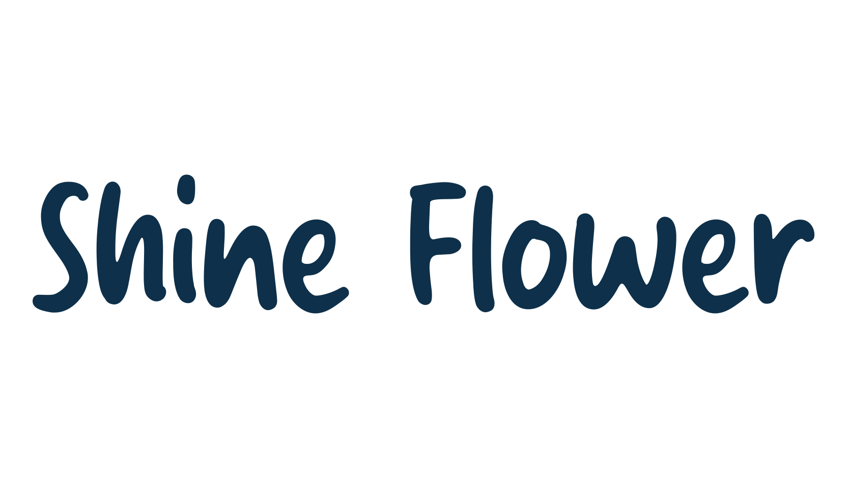 Shine Flower, handwriting font preview