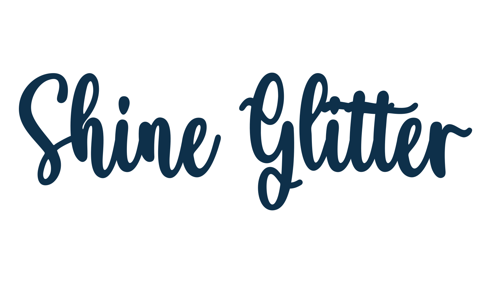 Shine Glitter, fancy various decorative script calligraphy font preview