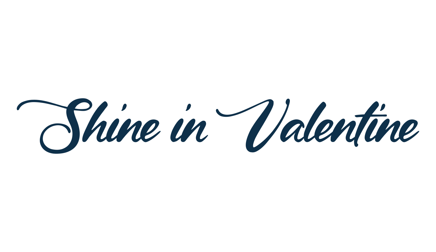 Shine in Valentine, calligraphy font preview